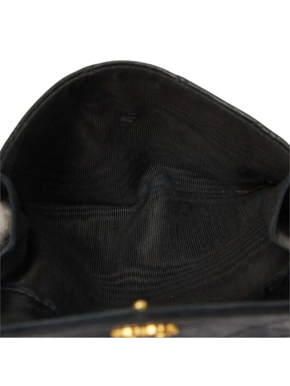 Chanel CC Logo Bicolor Bifold Wallet Black Leather